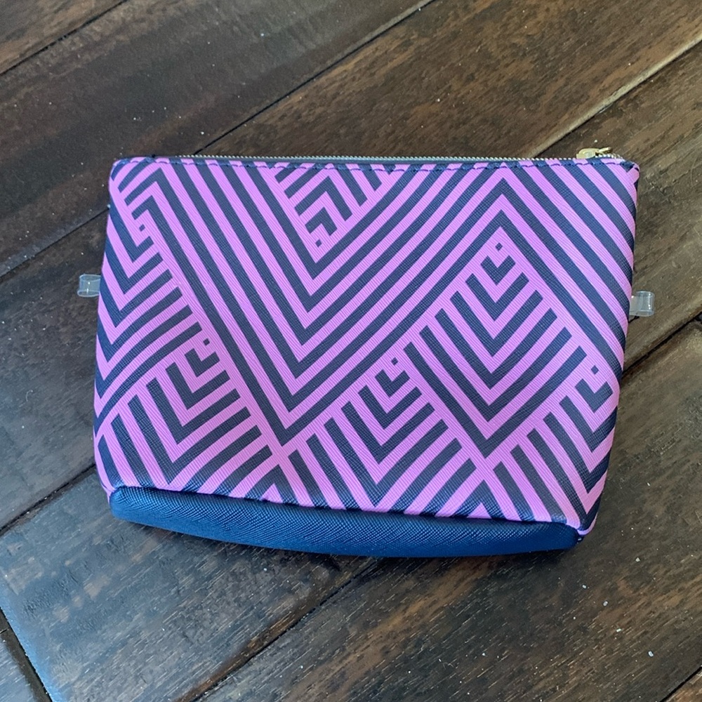Dabney Lee Purple and Blue Zip pouch EUC